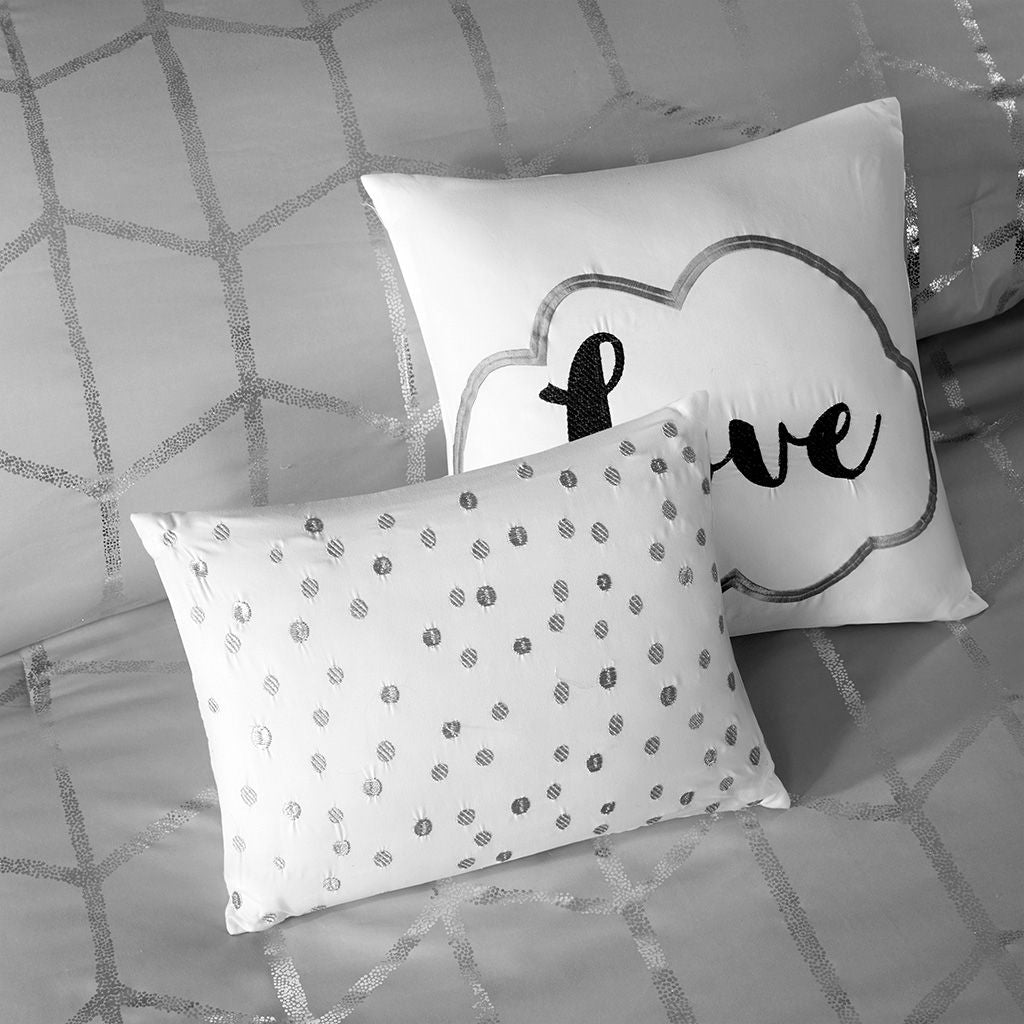 Twin/Twin XL Metallic Printed Comforter Set image 8