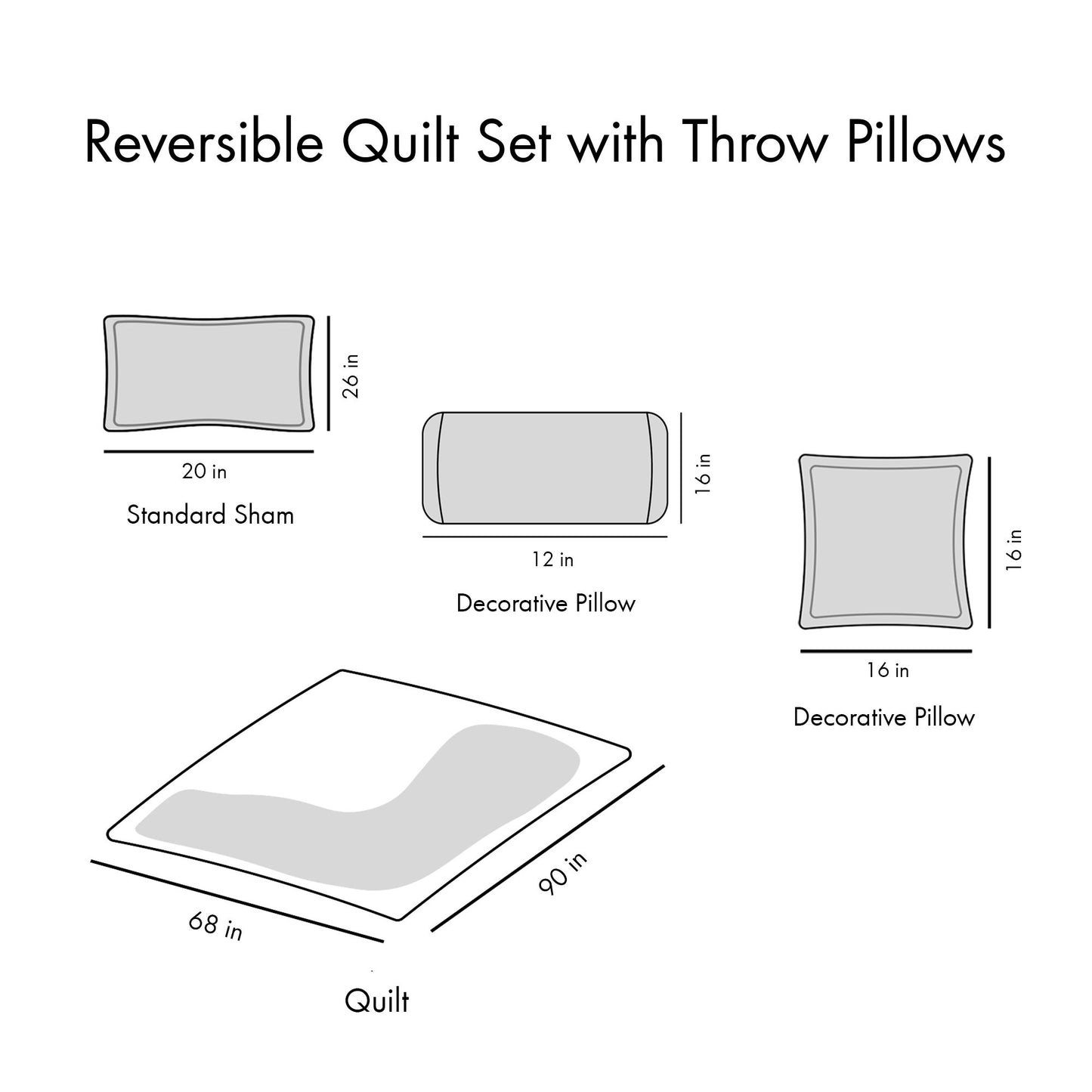 Twin/Twin XL Reversible Quilt Set with Throw Pillows image 11