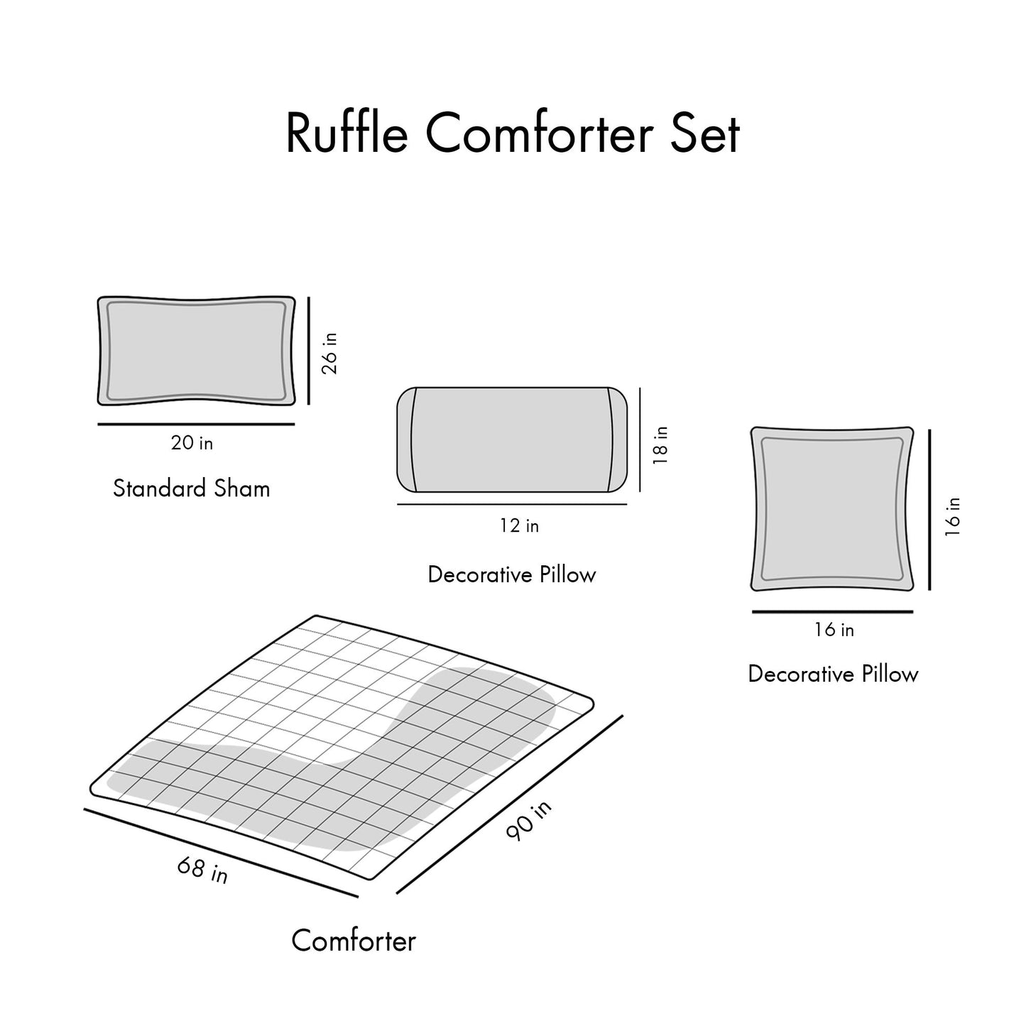 Twin/Twin XL Ruffle Comforter Set image 13