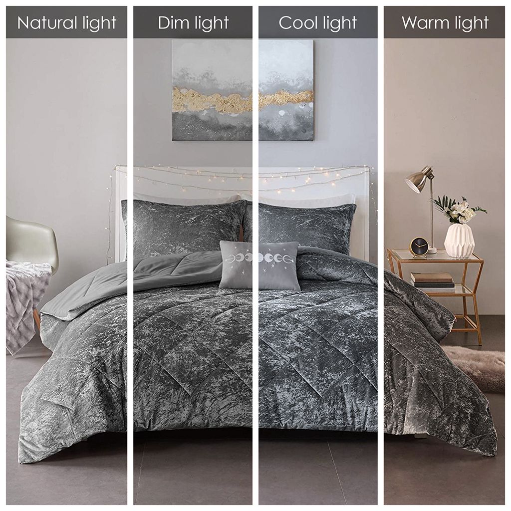 Twin/Twin XL Velvet Comforter Set with Throw Pillow image 4