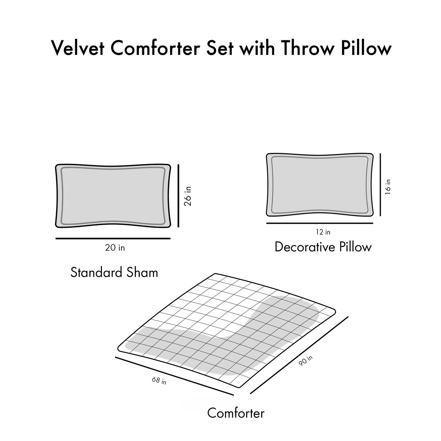Twin/Twin XL Velvet Comforter Set with Throw Pillow image 13