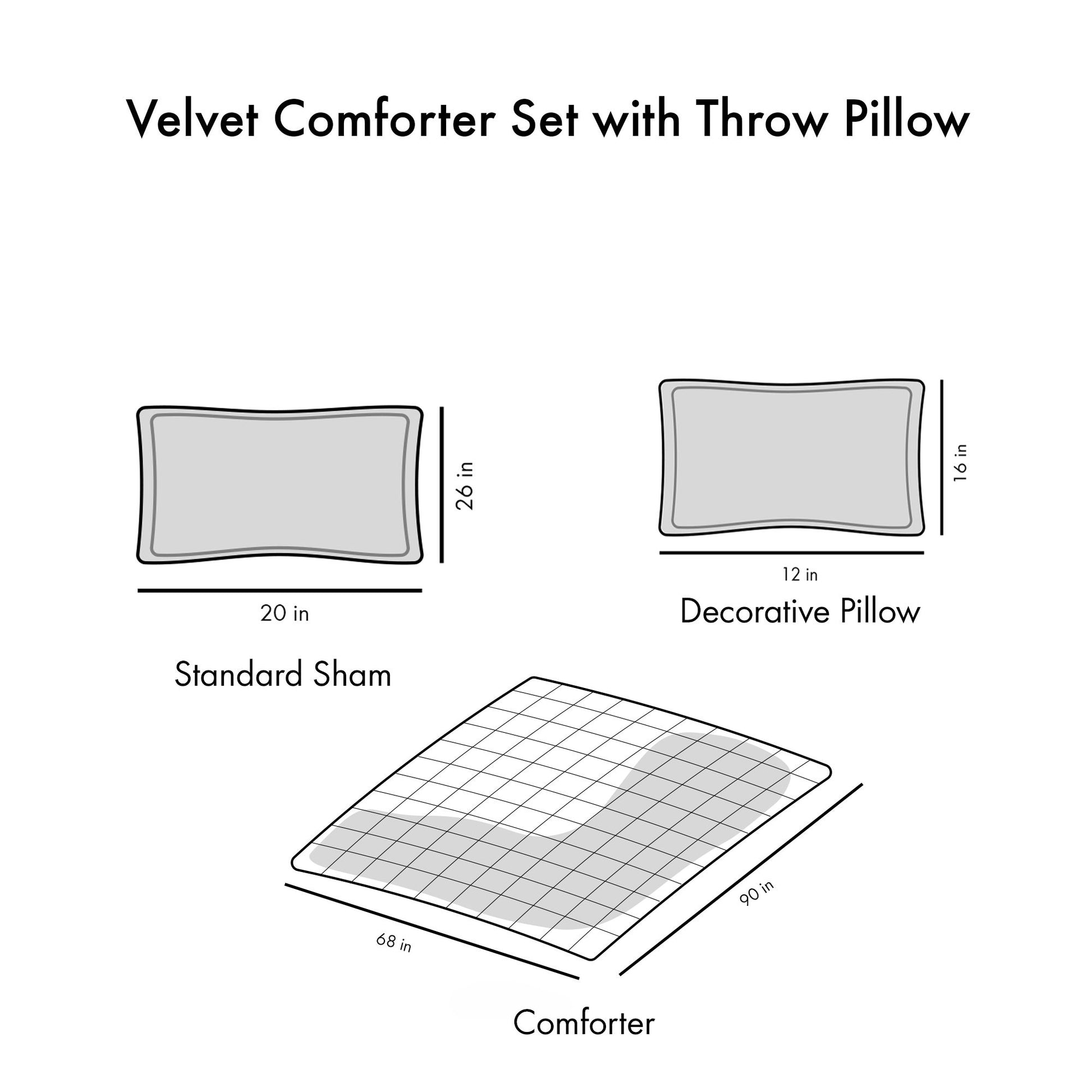 Twin/Twin XL Velvet Comforter Set with Throw Pillow image 13