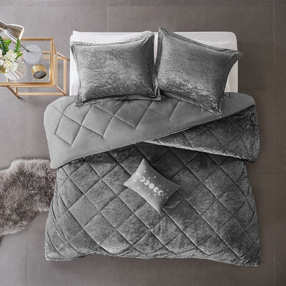 Twin/Twin XL Velvet Comforter Set with Throw Pillow image 3