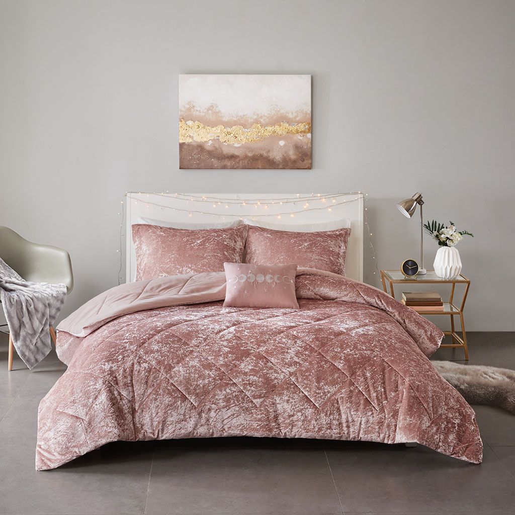 Twin/Twin XL Velvet Comforter Set with Throw Pillow image 5