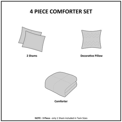 Twin/Twin XL Velvet Comforter Set with Throw Pillow image 7