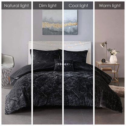 Twin/Twin XL Velvet Duvet Cover Set with Throw Pillow image 6