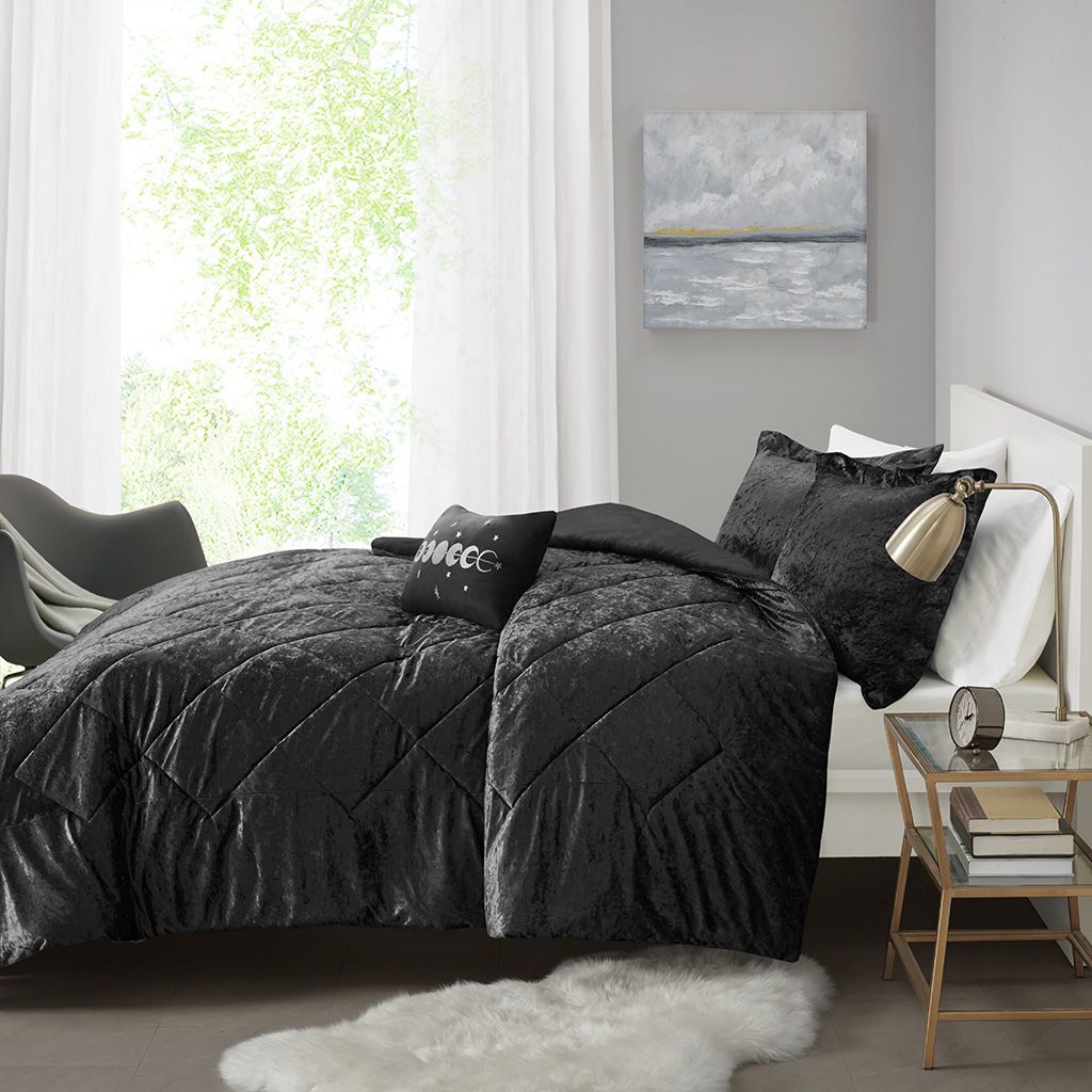 Twin/Twin XL Velvet Duvet Cover Set with Throw Pillow image 10