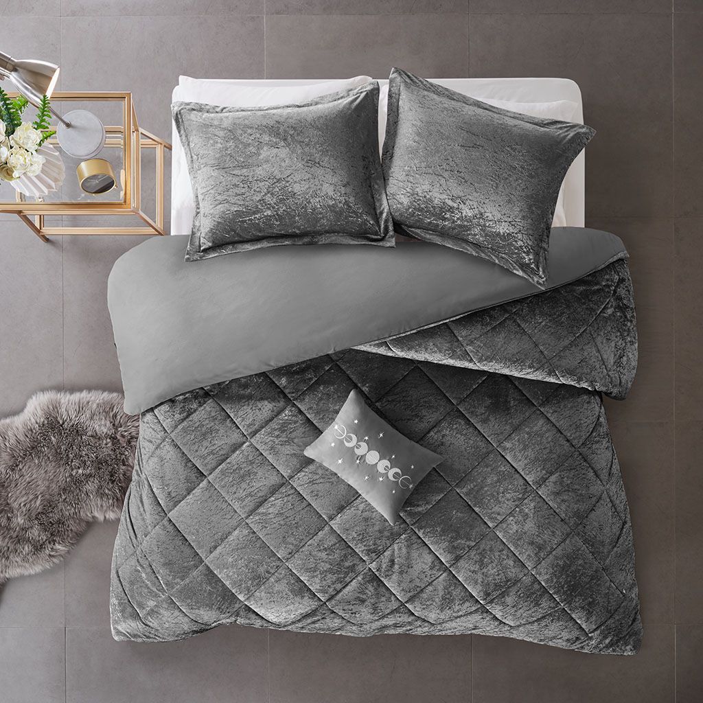Twin/Twin XL Velvet Duvet Cover Set with Throw Pillow image 10