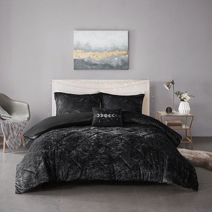 Twin/Twin XL Velvet Duvet Cover Set with Throw Pillow image 4