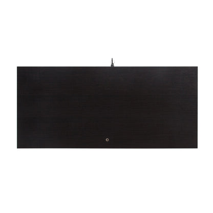 Two Door Glass Cabinet Glass Display Cabinet with 3 Shelves, Black image 6