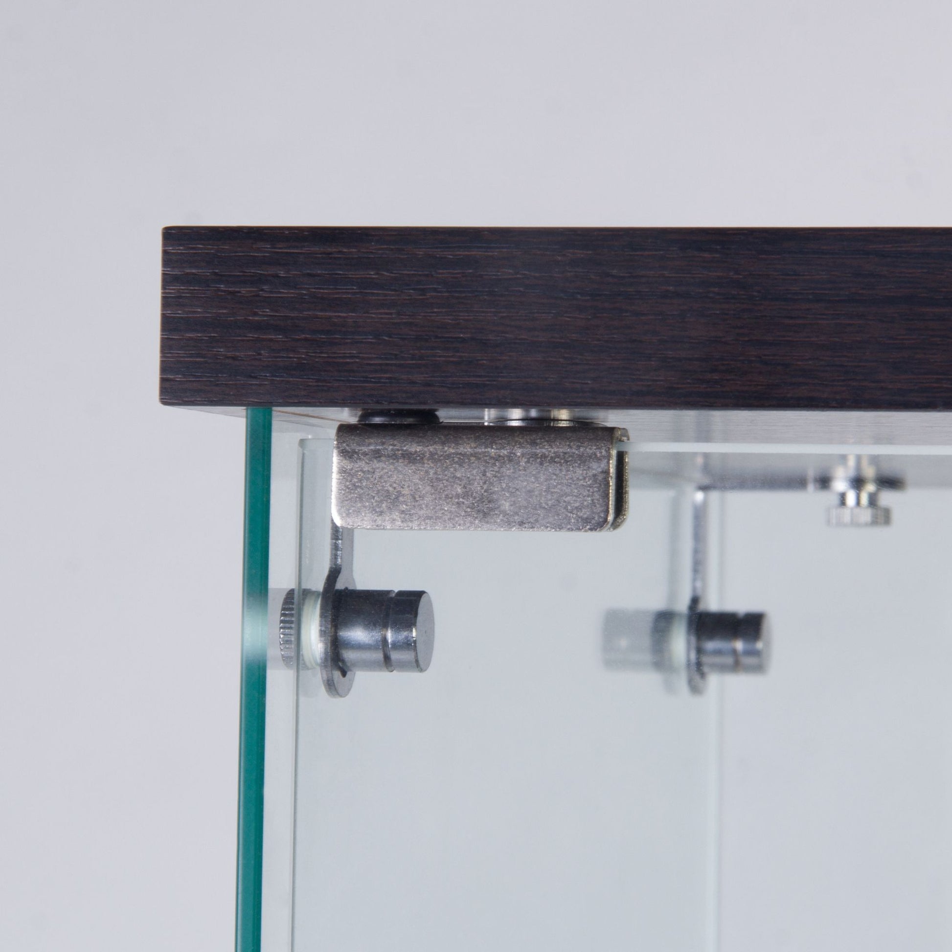 Two Door Glass Cabinet Glass Display Cabinet with 3 Shelves, Black image 8