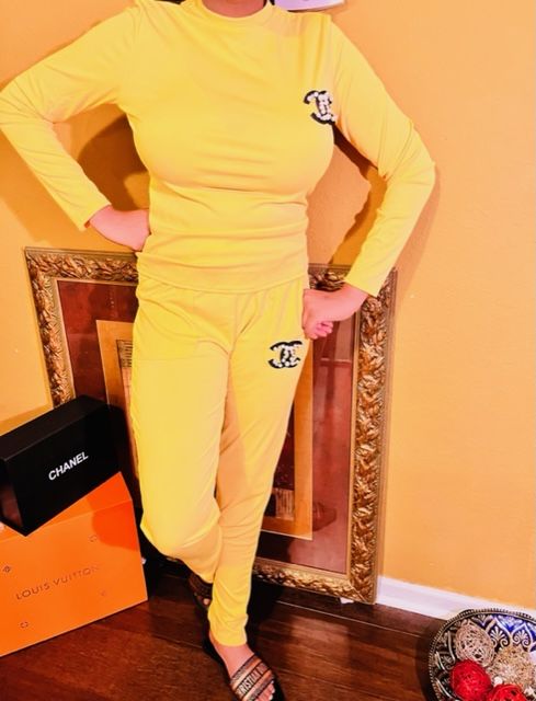 Two Pieces Set Sexy Outfits Long Sleeve & Long Pants Pullover Tracksuit With Pockets image 2