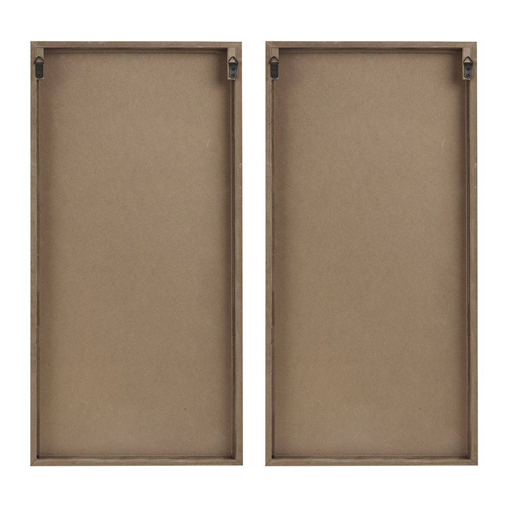 Two-tone 2-piece Wood Panel Wall Decor Set image 2