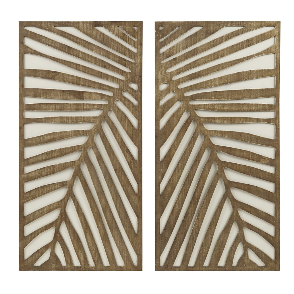 Two-tone 2-piece Wood Panel Wall Decor Set image 5