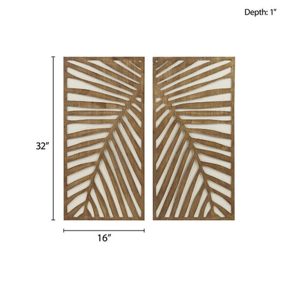Two-tone 2-piece Wood Panel Wall Decor Set image 3