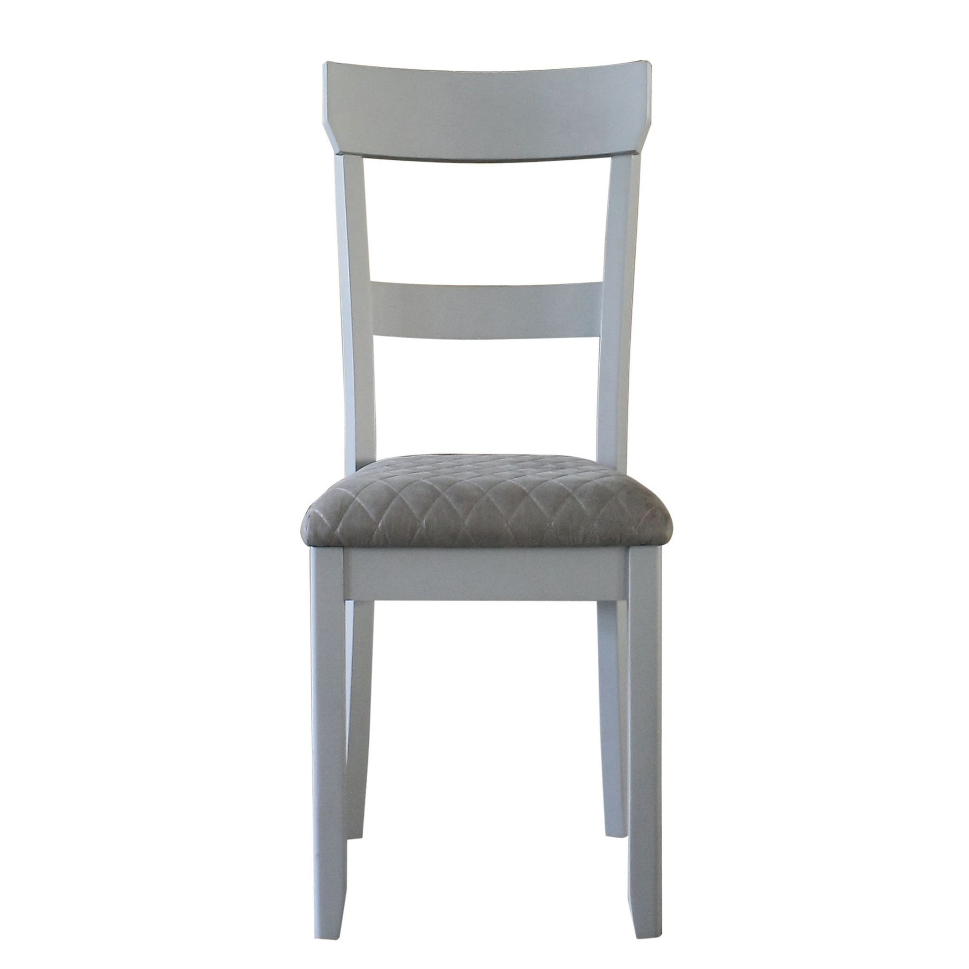 Two Tone Grey and Pearl Grey Ladder Back Side Chairs (Set of 2) image 2
