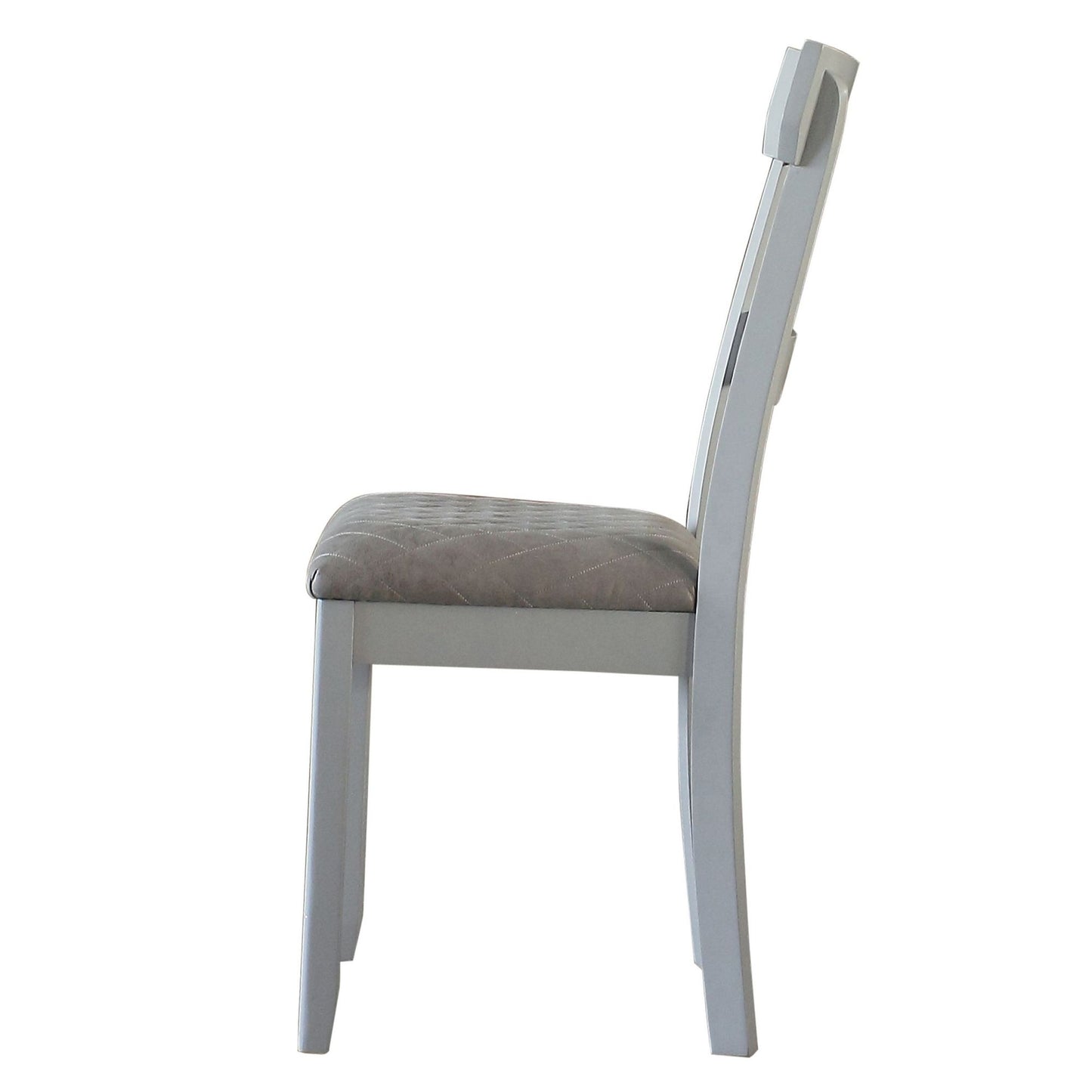 Two Tone Grey and Pearl Grey Ladder Back Side Chairs (Set of 2) image 4