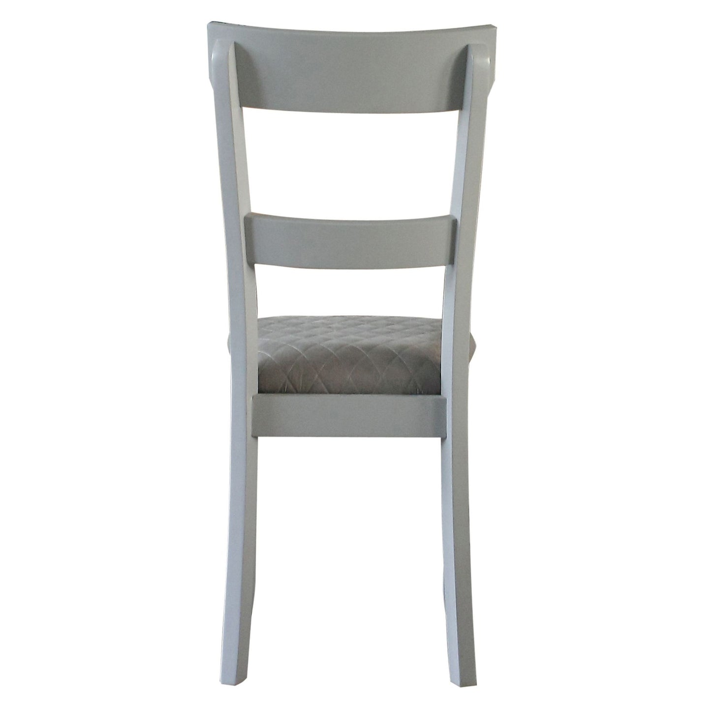 Two Tone Grey and Pearl Grey Ladder Back Side Chairs (Set of 2) image 6