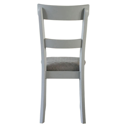Two Tone Grey and Pearl Grey Ladder Back Side Chairs (Set of 2) image 6