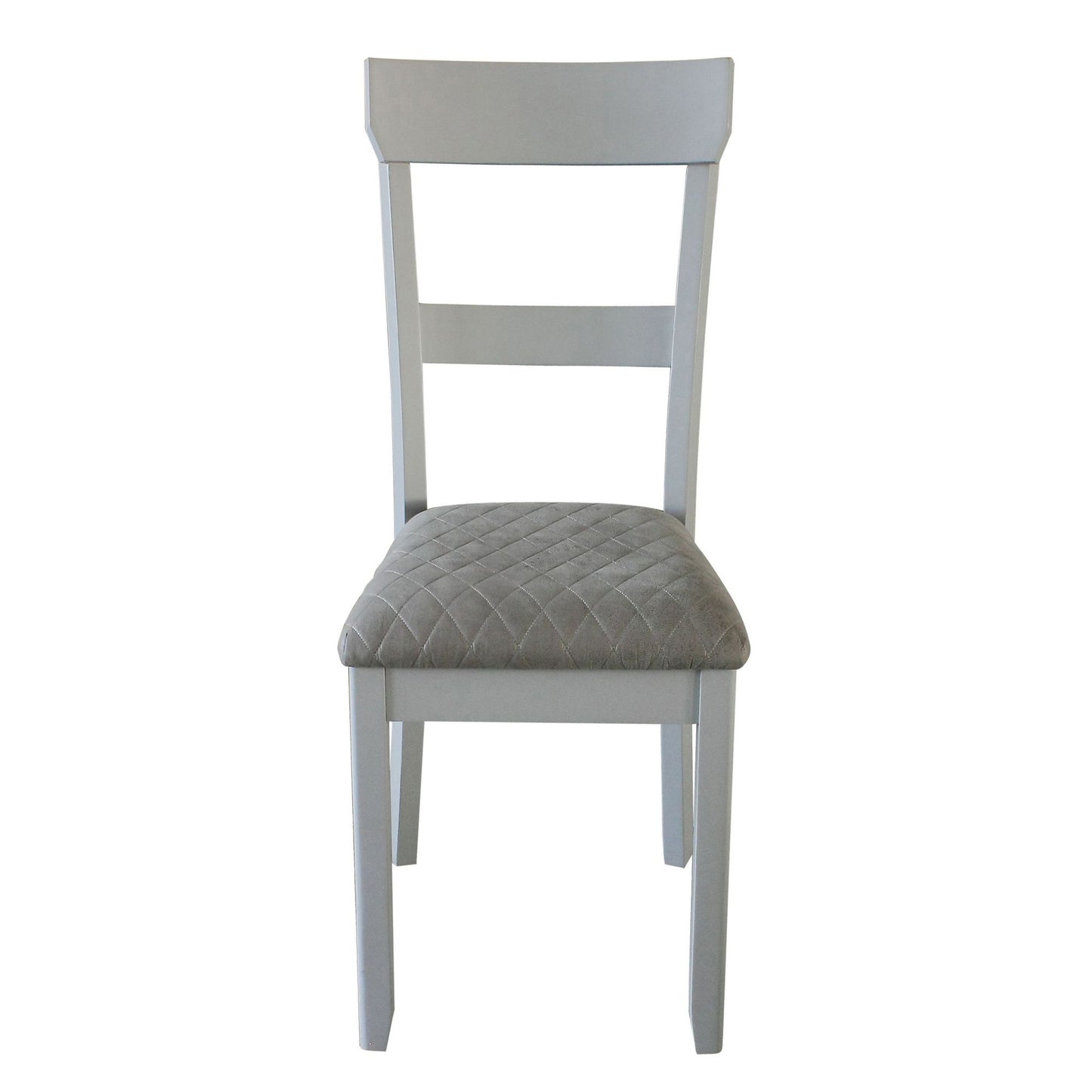 Two Tone Grey and Pearl Grey Ladder Back Side Chairs (Set of 2) image 3