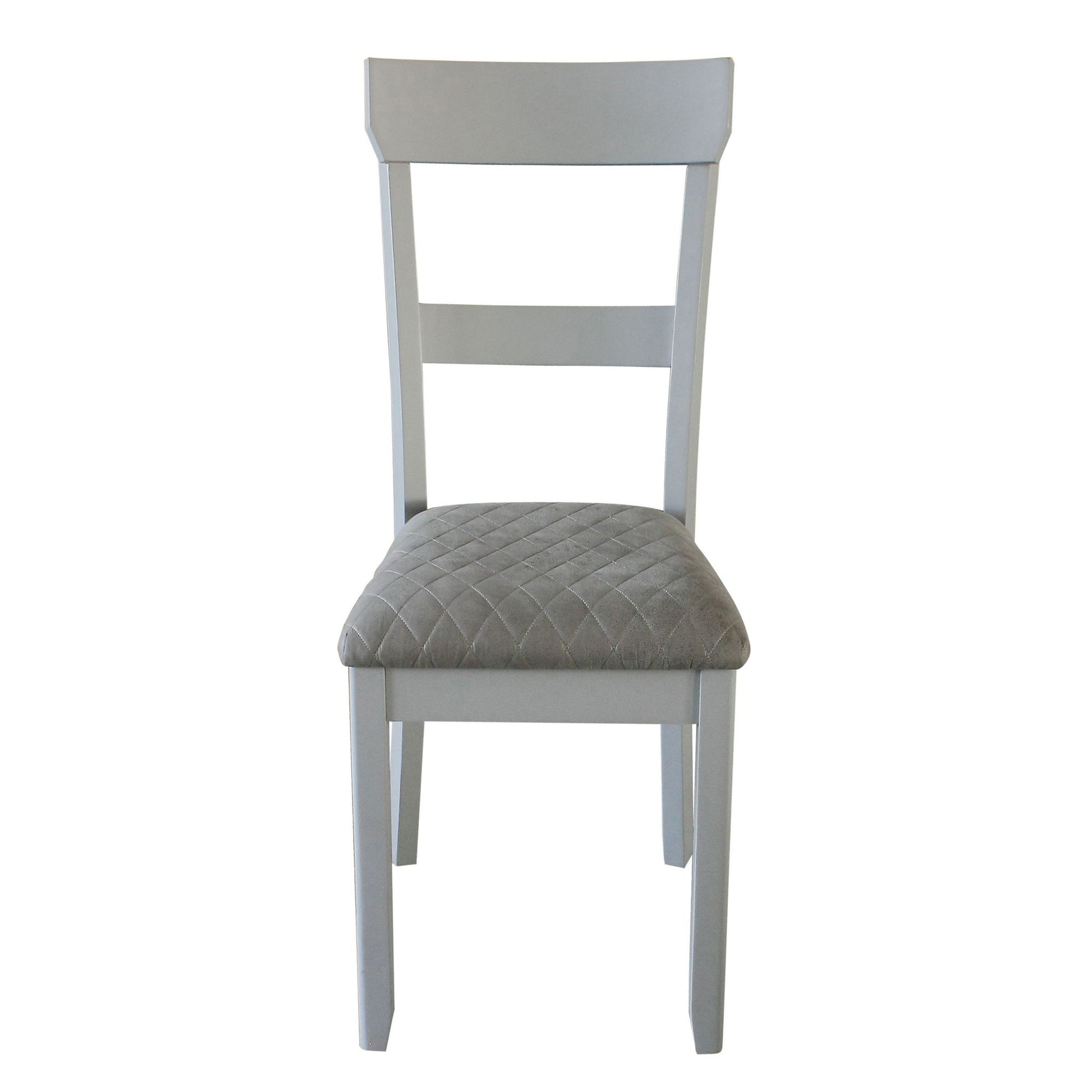 Two Tone Grey and Pearl Grey Ladder Back Side Chairs (Set of 2) image 3