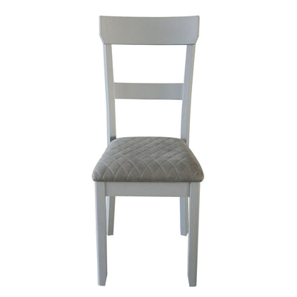Two Tone Grey and Pearl Grey Ladder Back Side Chairs (Set of 2) image 3