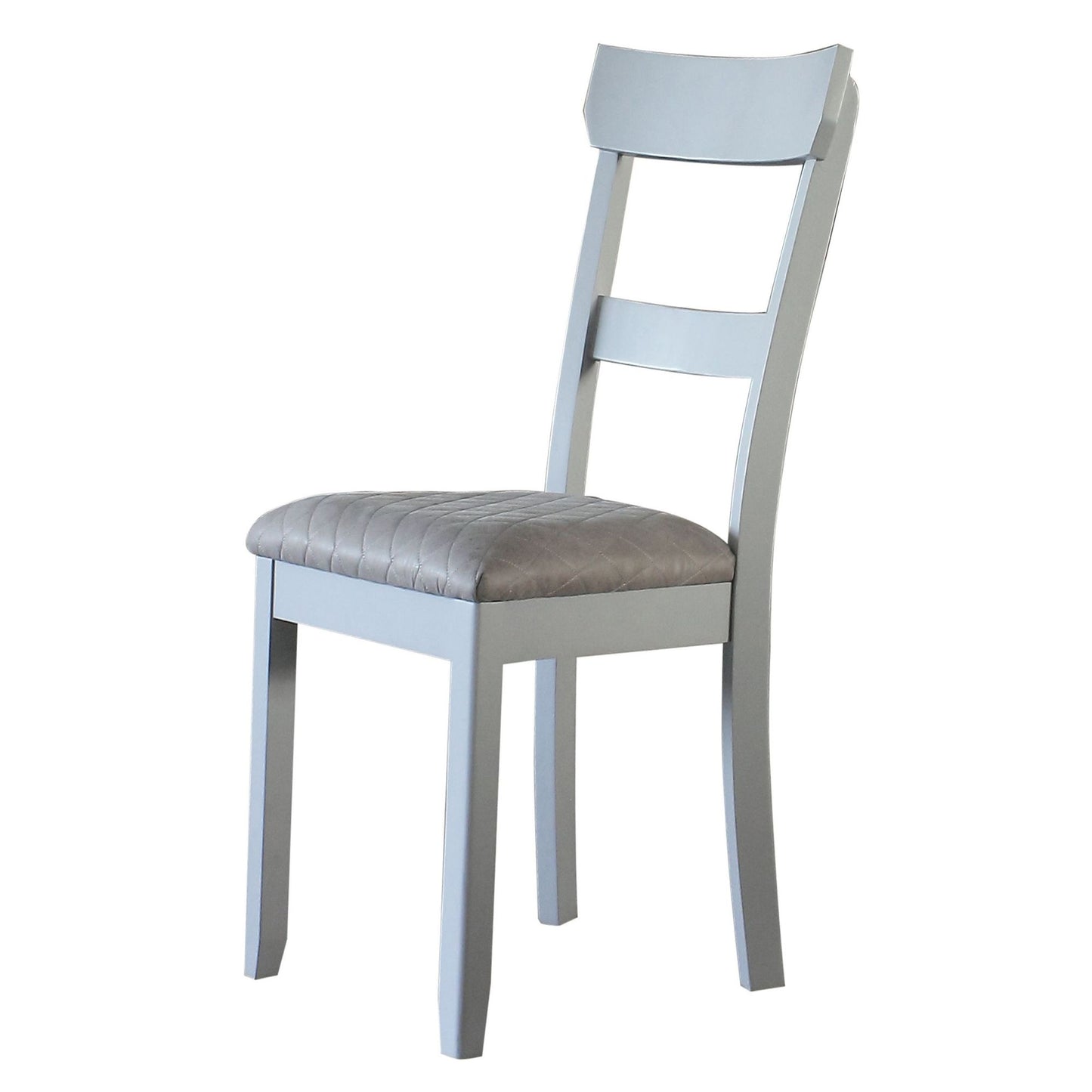 Two Tone Grey and Pearl Grey Ladder Back Side Chairs (Set of 2) image 1