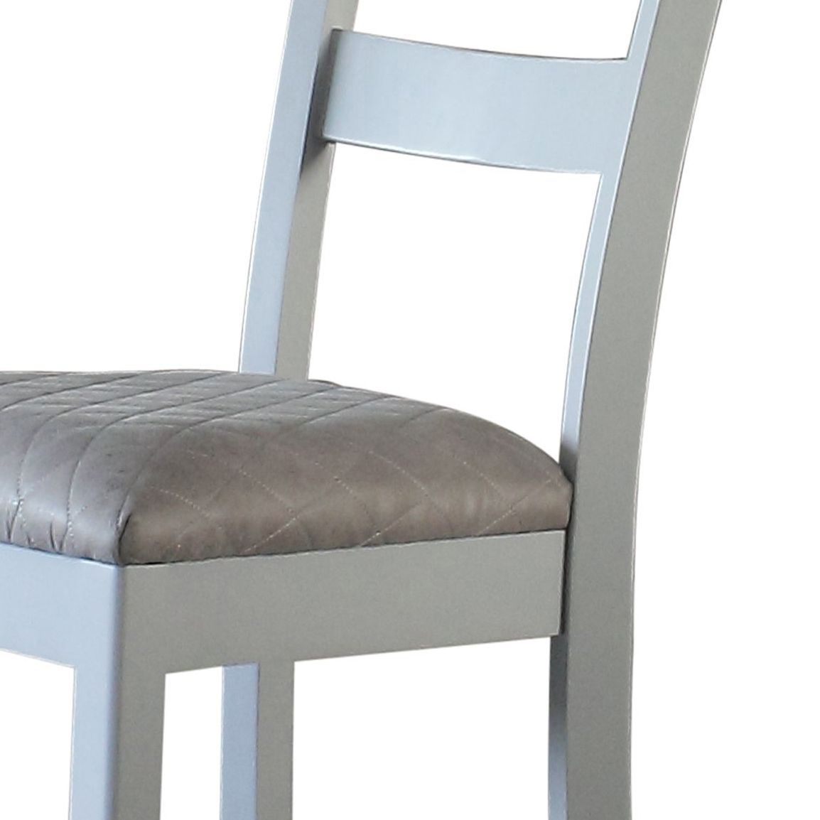 Two Tone Grey and Pearl Grey Ladder Back Side Chairs (Set of 2) image 7