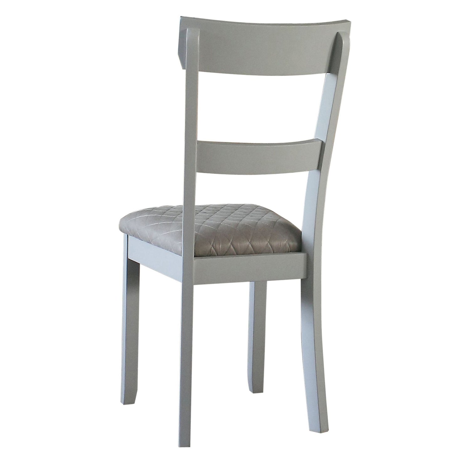 Two Tone Grey and Pearl Grey Ladder Back Side Chairs (Set of 2) image 5