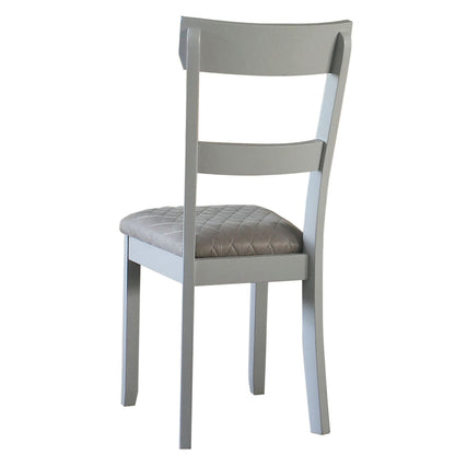 Two Tone Grey and Pearl Grey Ladder Back Side Chairs (Set of 2) image 5