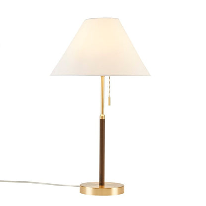 Two Tone Pull-chain Table Lamp in a living room setting