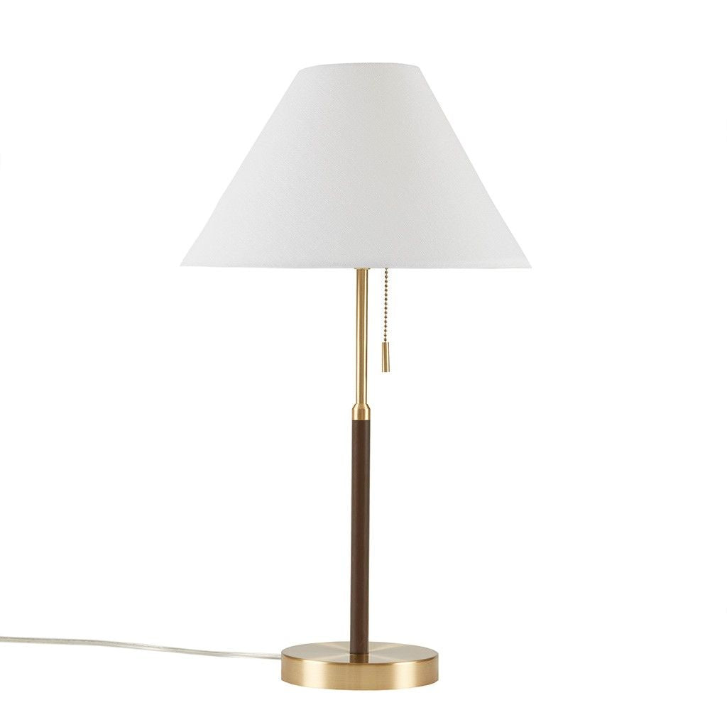 Two Tone Pull-chain Table Lamp with 60-inch clear cord