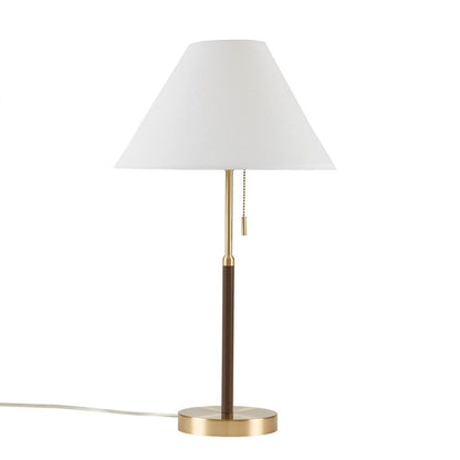 Two Tone Pull-chain Table Lamp with 60-inch clear cord