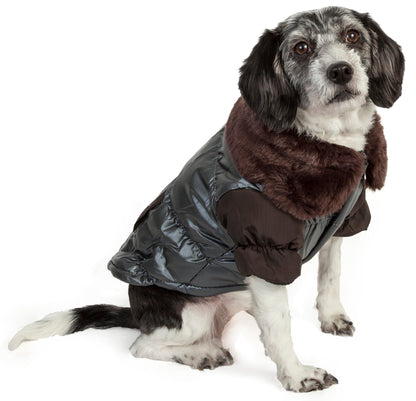 Ultra Fur 'Track-Collared' Metallic Pet Jacket image 1