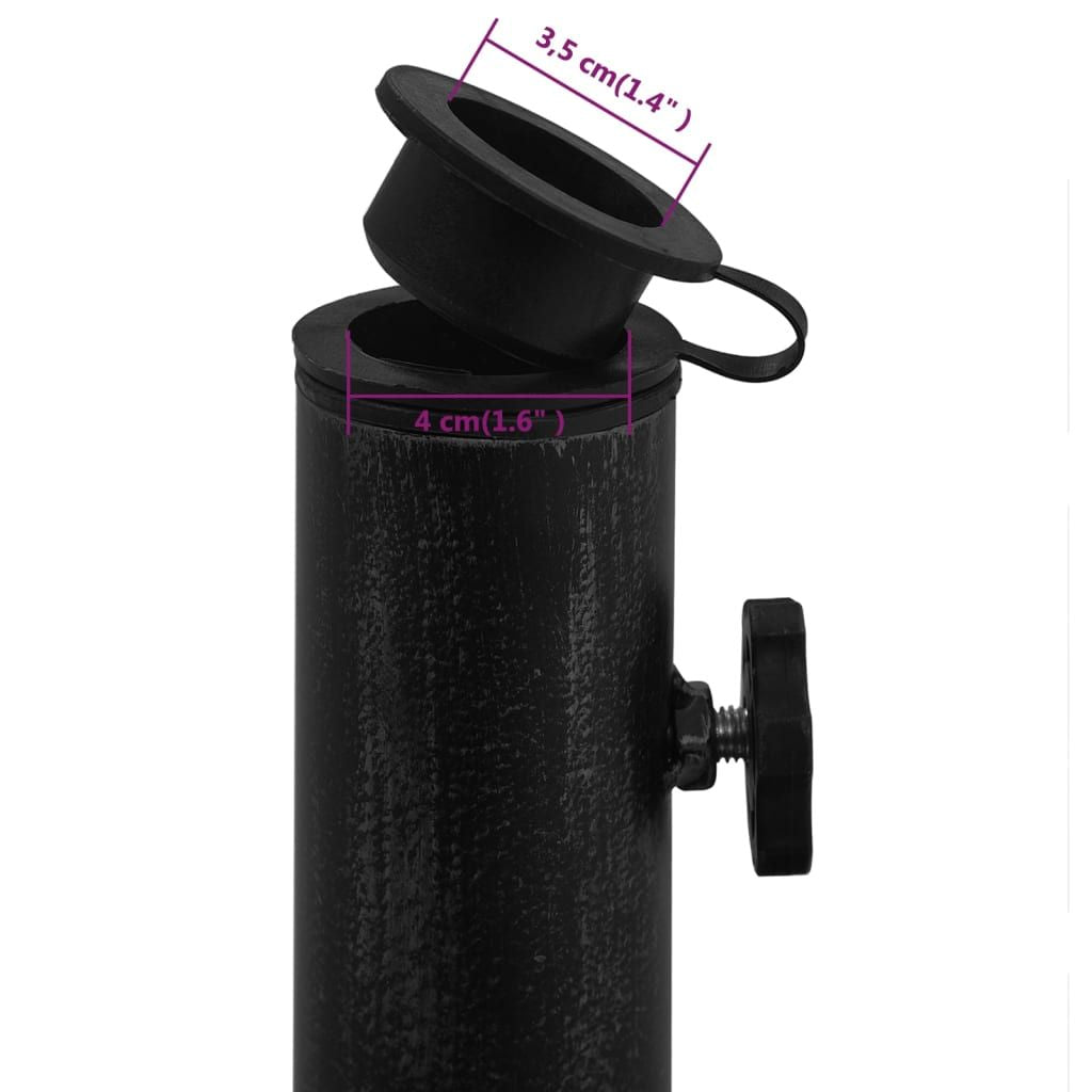 Umbrella Base Black 18.9"x18.9"x13" Cast Iron image 9
