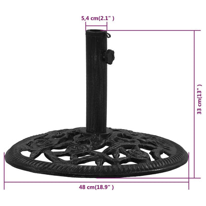 Umbrella Base Black 18.9"x18.9"x13" Cast Iron image 8