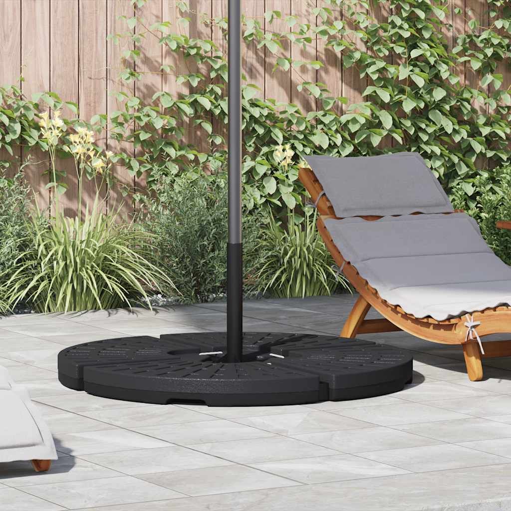 Umbrella Base Fan-shaped 4 pcs Black image 1