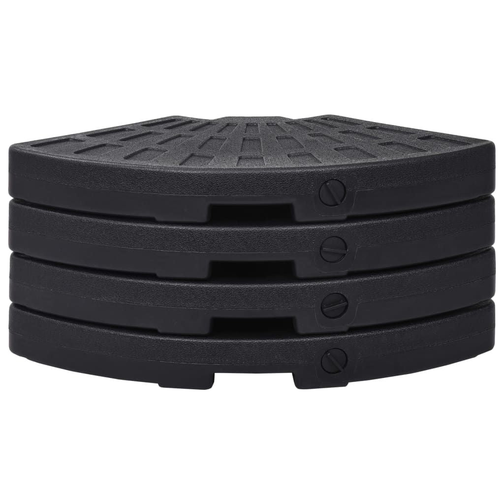 Umbrella Base Fan-shaped 4 pcs Black image 5