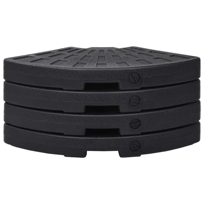 Umbrella Base Fan-shaped 4 pcs Black image 5