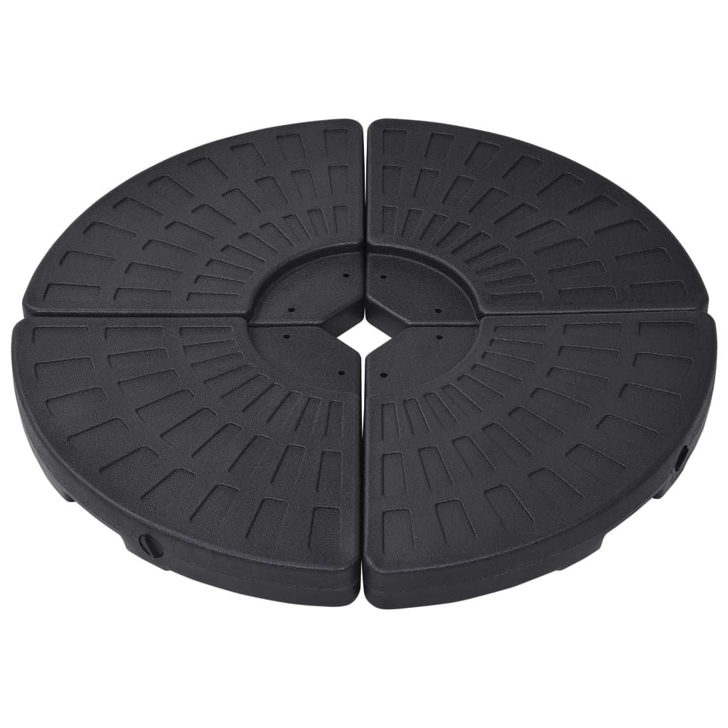 Umbrella Base Fan-shaped 4 pcs Black image 2