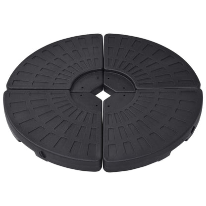 Umbrella Base Fan-shaped 4 pcs Black image 2