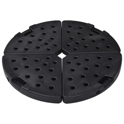 Umbrella Base Fan-shaped 4 pcs Black image 3