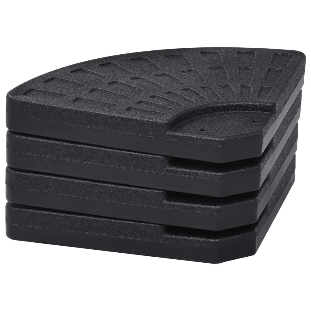 Umbrella Base Fan-shaped 4 pcs Black image 4
