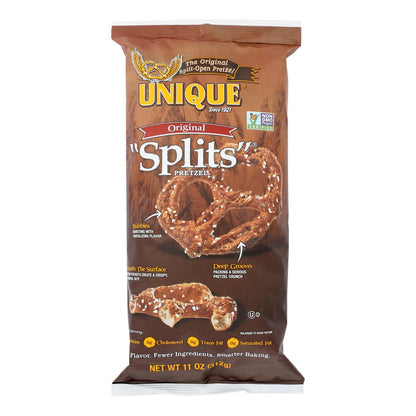 Unique Pretzels - Pretzel Splits - Original - Case Of 12 - 11 Oz. image 1