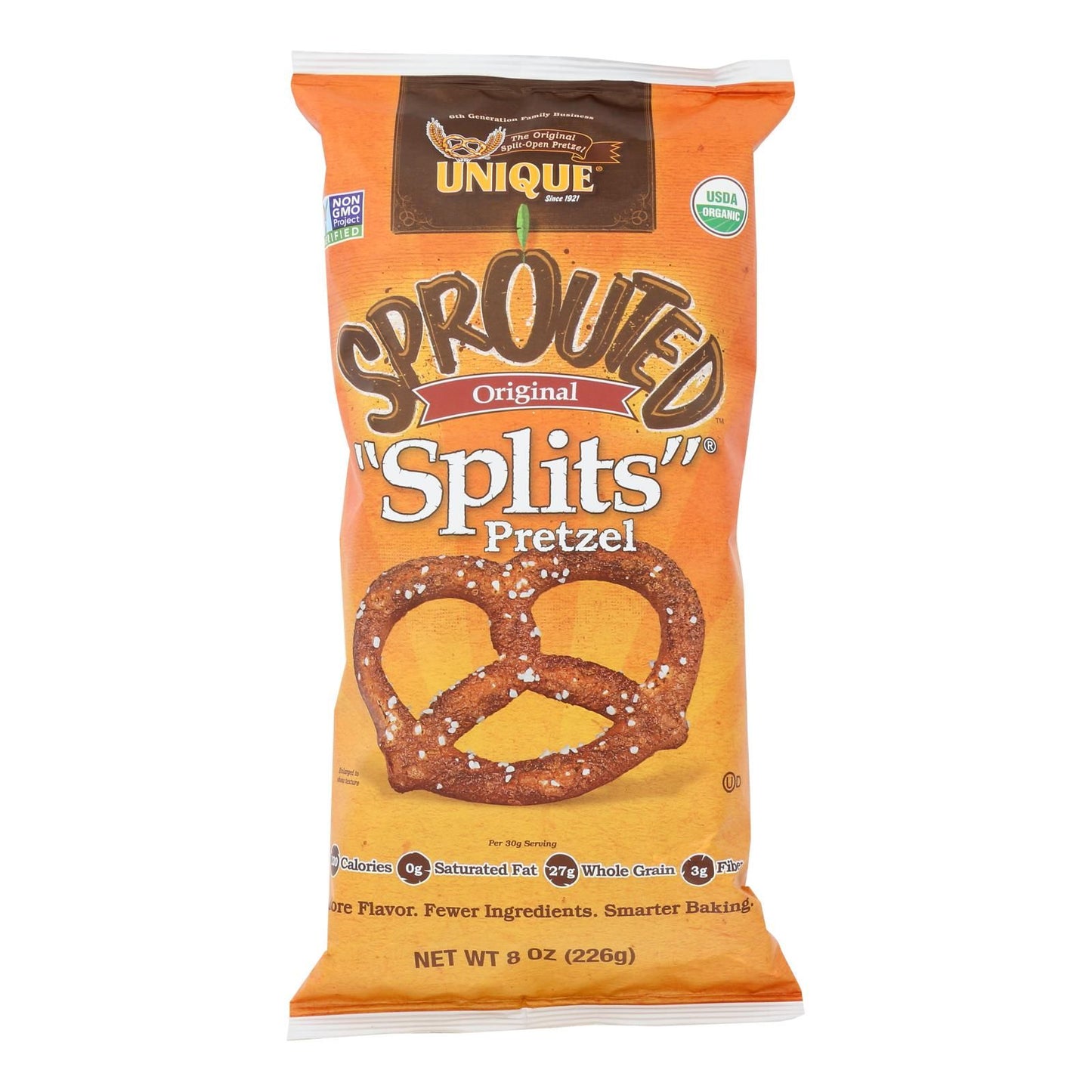 Unique Pretzels - Sprouted Grain Pretzels - Case Of 12 - 8 Oz. image 1