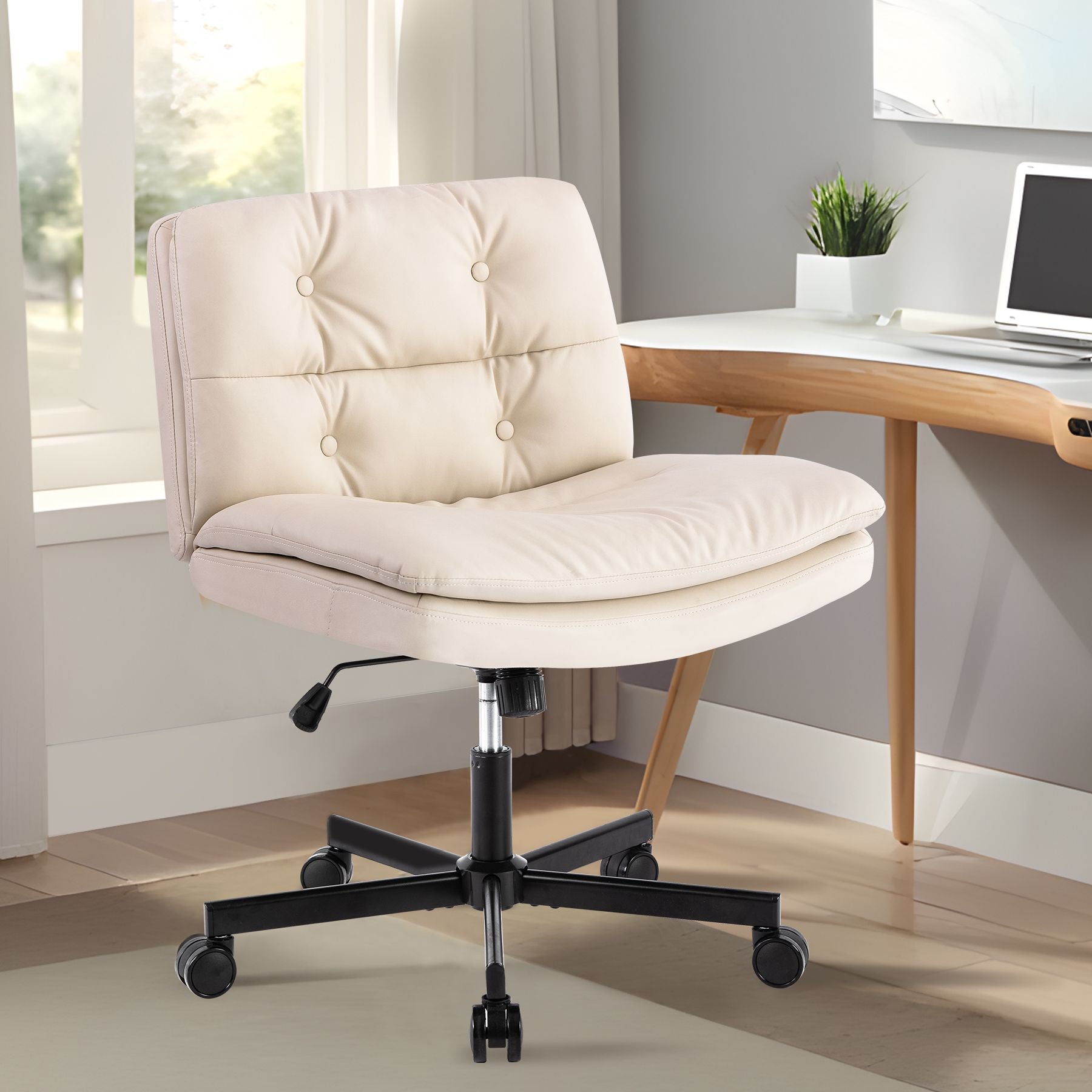 UPGRADE! Larger Size 360° Swivel Home Office Desk Chair with Wheels image 5