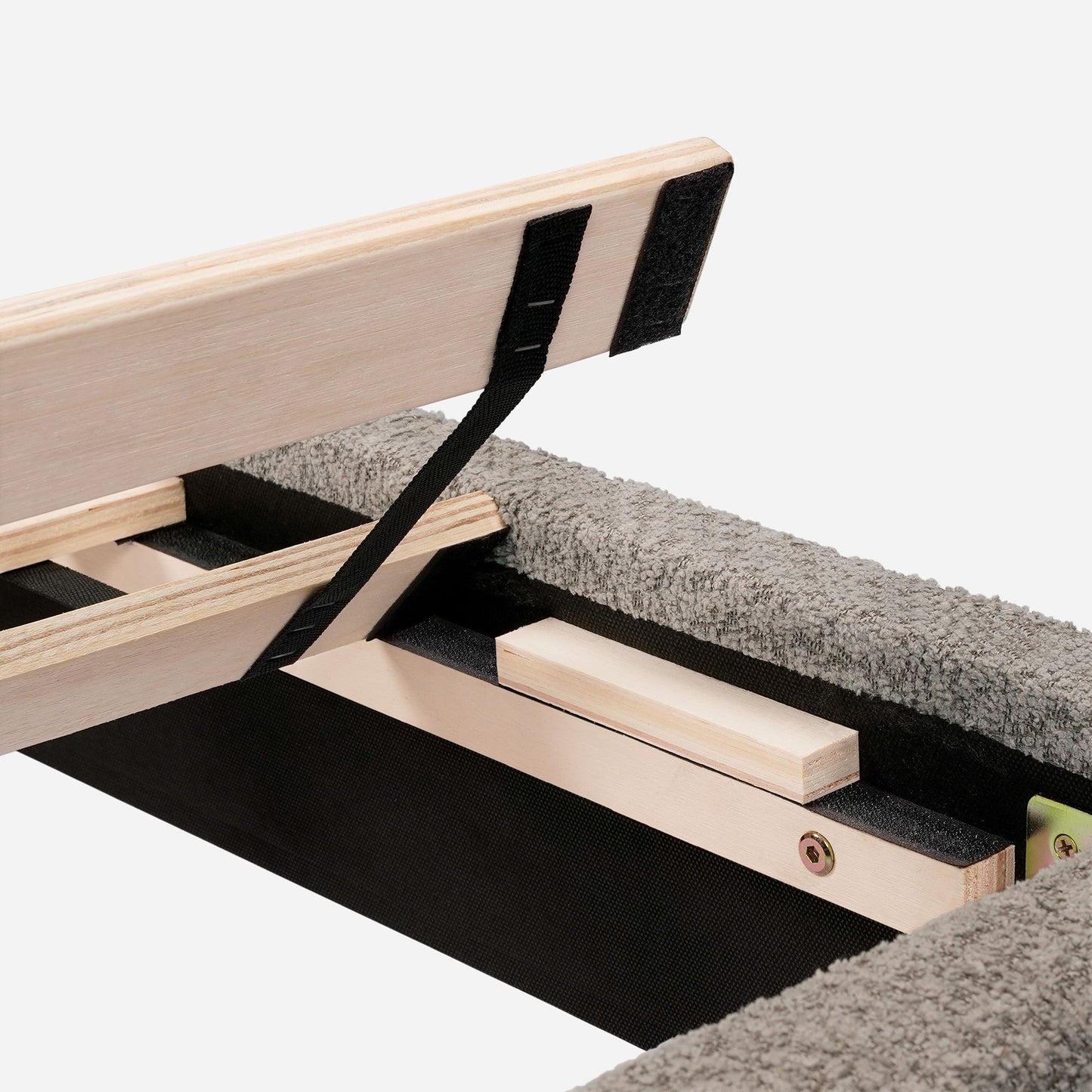 Upholstered Bed Frame with Modern Boucle Headboard, Queen Size, Minimalist, Platform Bed, No Box Spring Required, Bed Fr image 17