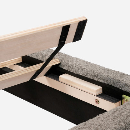 Upholstered Bed Frame with Modern Boucle Headboard, Queen Size, Minimalist, Platform Bed, No Box Spring Required, Bed Fr image 17