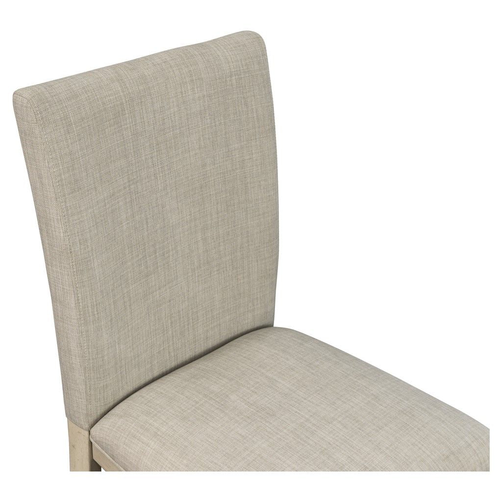Pair of white wash dining chairs with turned wood legs