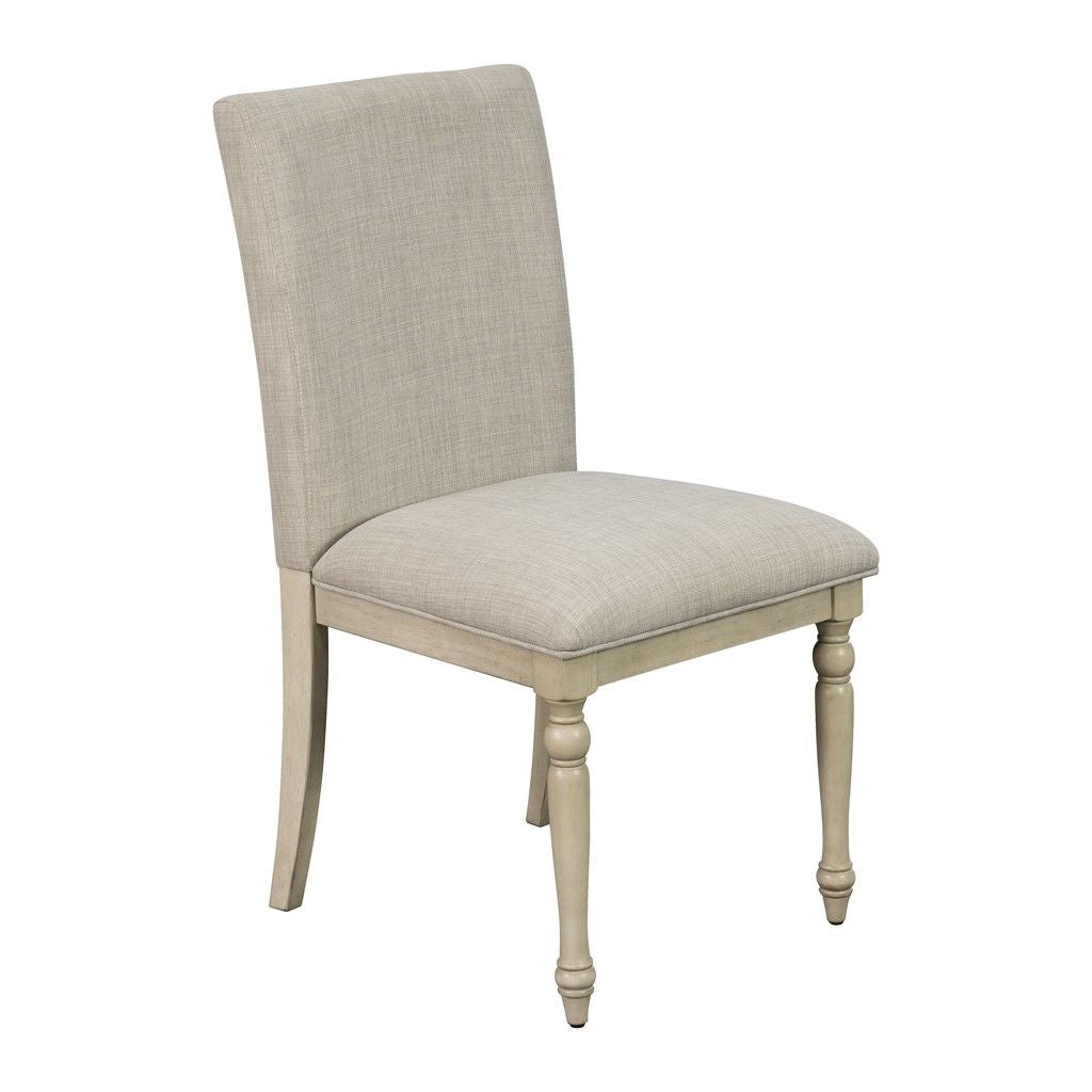 Set of 2 upholstered dining chairs in dining room setting